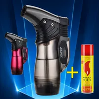 Черный ветрозащитный маленький аэрозольный пистолет 2+газовый цилиндр