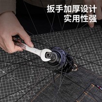 Deli mirror dual-purpose wrench set (silver) 14-piece set DL130014T