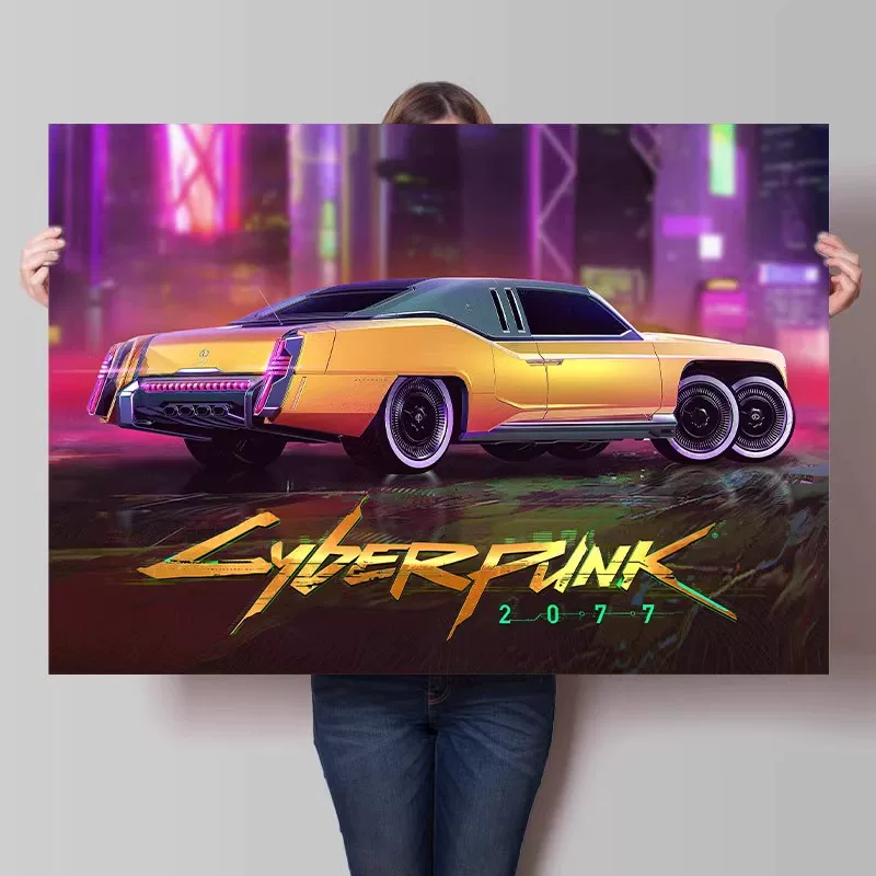 Big waterproof self-adhesive poster on wall for bedroom, punk style