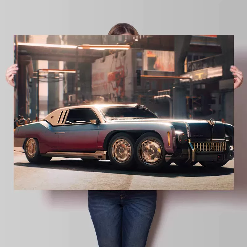 Big waterproof self-adhesive poster on wall for bedroom, punk style
