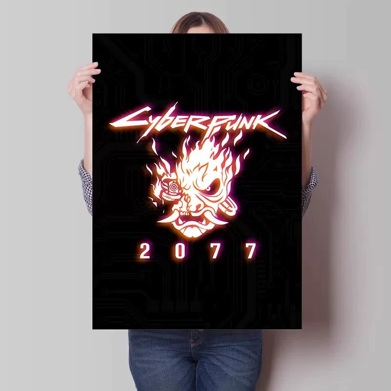 Big waterproof self-adhesive poster on wall for bedroom, punk style