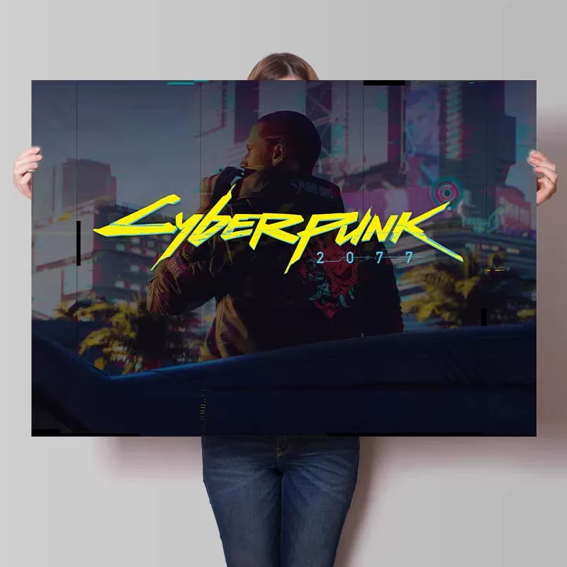 Big waterproof self-adhesive poster on wall for bedroom, punk style