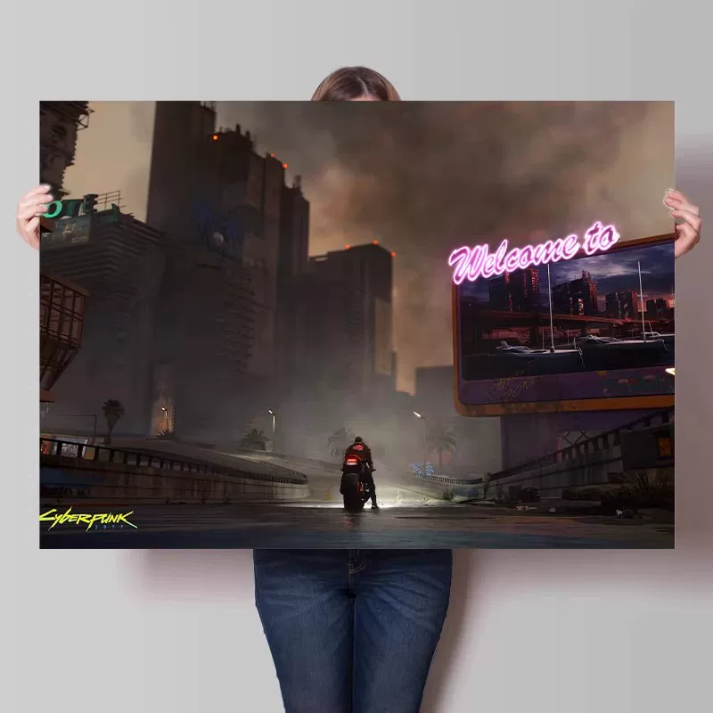 Big waterproof self-adhesive poster on wall for bedroom, punk style