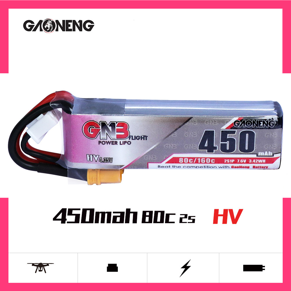 High energy GNB 450mAh 7 6V 2s HV long violence brushless aircraft high pressure new high burst