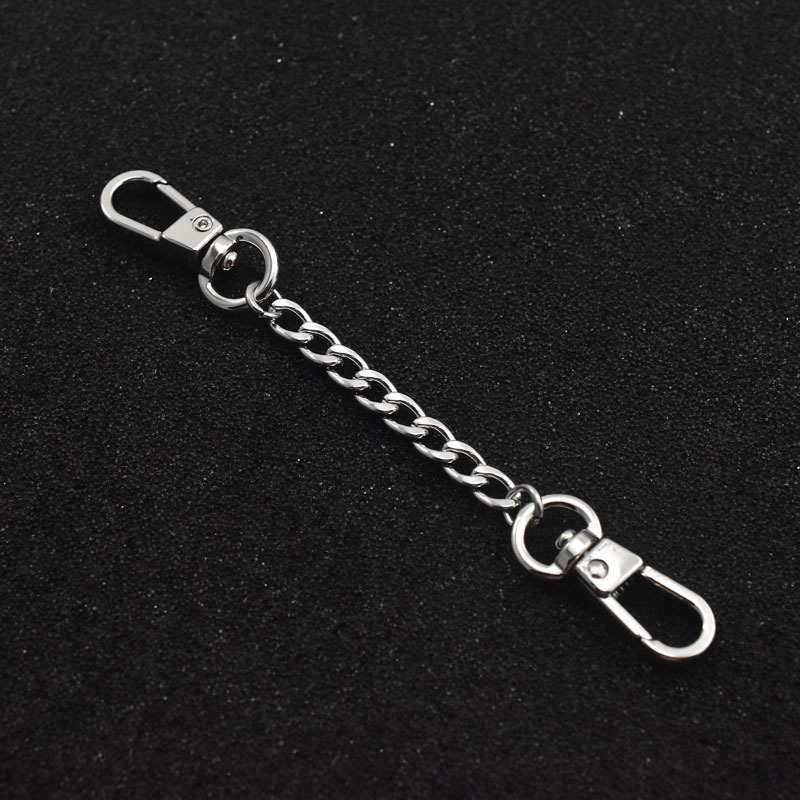 Silver Metal Chain Keychain Bag Extension Chain Anti-Lost Accessory Fashionable Bag Chain Mobile Phone Bag Chain Silver Metal Chain Keychain Bag Extension Chain Anti-Lost Accessory Fashionable Bag Chain Mobile Phone Bag Chain