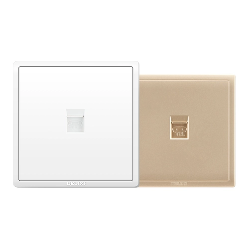 德力西 Телефонная панель 86 Dark Installsation Wall Phone Phone Line, телефонная розетка для дома однообладающая розетка