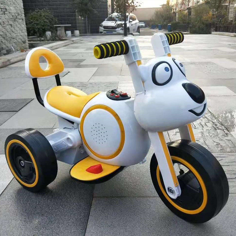 Space Pig Bear Children's Electric Locomotive Can Sit Electric Three-wheeler Kid Children's Toy Car Charged