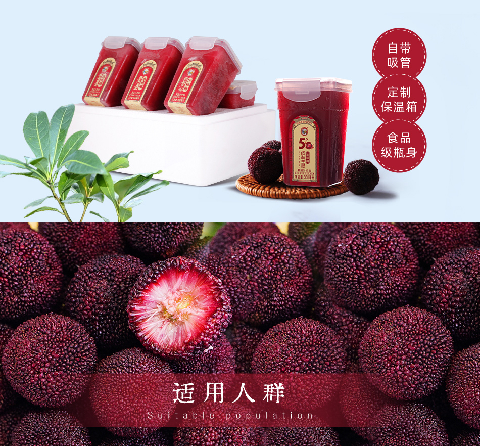 成有王记 冰杨梅汁 368ml*4瓶 图11