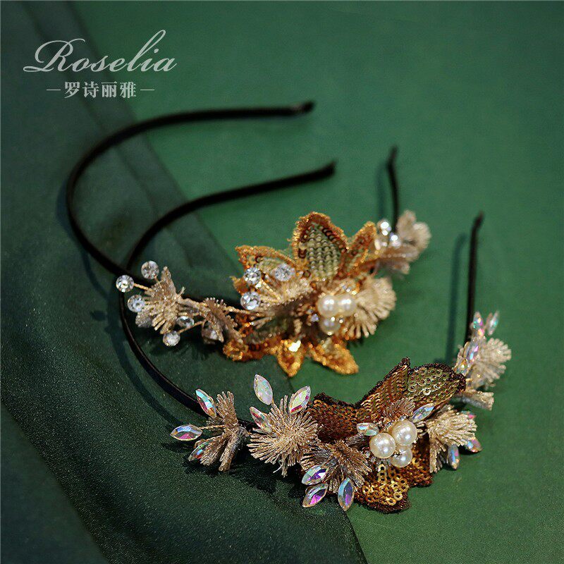 Children's hair accessories little girl princess hole opener hoop hairpin girl light retro lady fashion headdress cute hair band