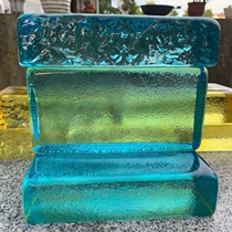 Glass brick transparent square bar table living room bathroom partition wall porch solid color crystal brick landscape wall