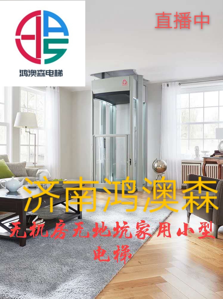 Two-story new three-story villa traction ladder Four-floor five-floor room inside and outside sightseeing elderly disabled small home lift 