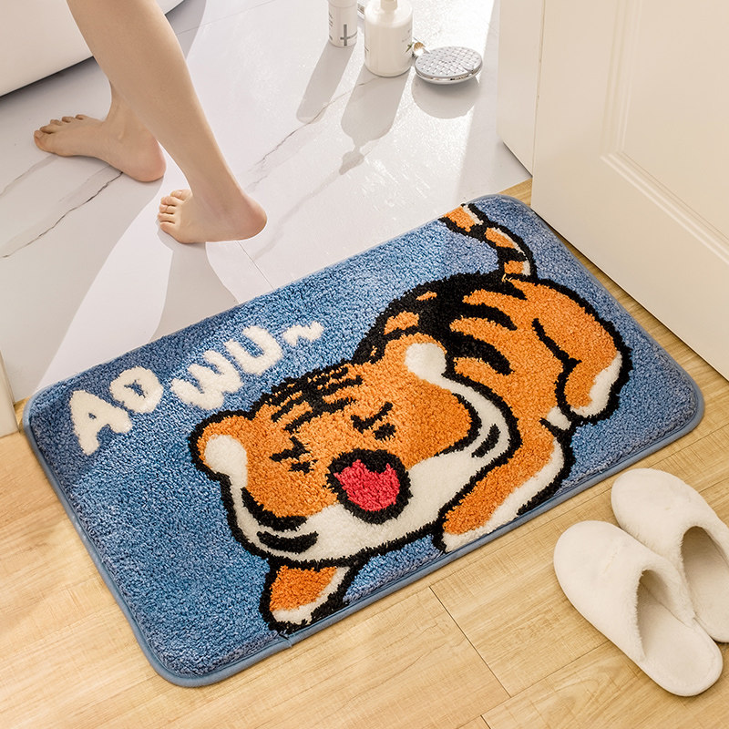 Entrance absorbent floor mat bathroom door powder room bedroom foot mat toilet toilet entry door carpet home