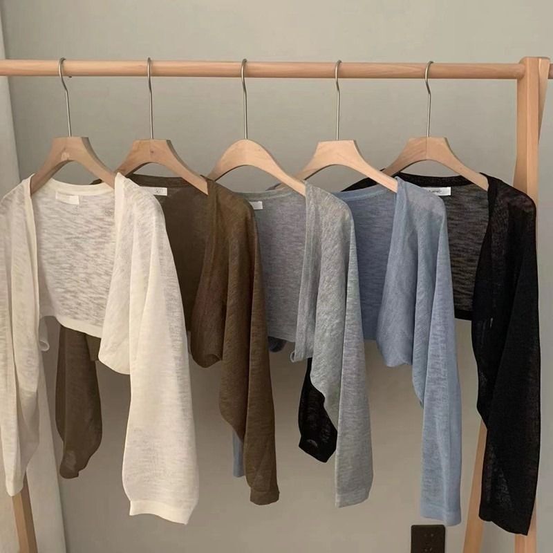 Extra Large Size 150kg for Plus-Size Women, French-Style Small Cardigan, Ice Silk Knitted Sun Protection Shawl, Thin Women's Jacket 2