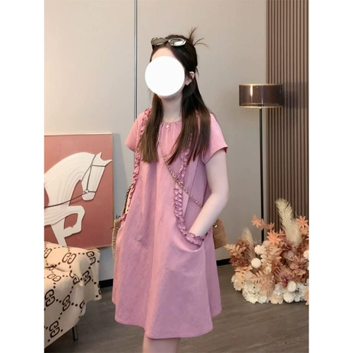 Большой размер, 300 фунтов, толстая сестра, грибок, кружевное платье с карманами, женское летнее ленивое платье, свободная возрастная короткая юбка, тренд 2