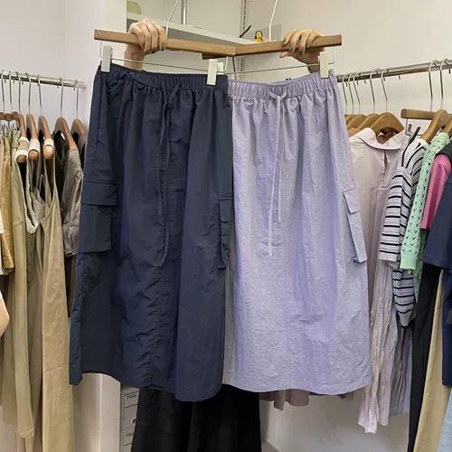 Летняя одежда, южнокорейский товар для отдыха, приталенная длинная юбка, большой размер, в американском стиле, высокая талия, в западном стиле, А-силуэт