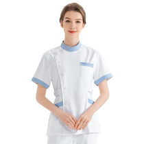 Nurse uniform split suit summer short-sleeved elastic quick-drying light blue oral dentist uniform high-end anti-static