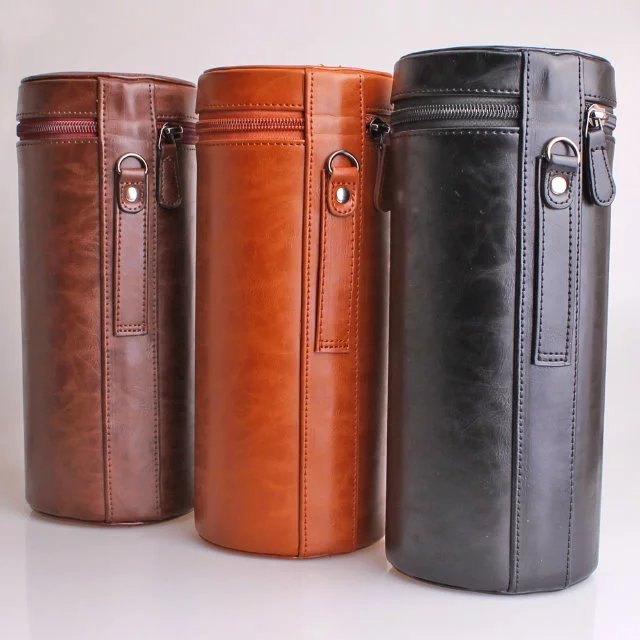 Large number single eye camera lens barrel lens bag lens leather barrel leather sleeve protection for anti-crash pockets hard