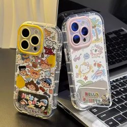 멀티 모델 모바일 케이스에 적용 가능한 여름 코코넛 트리 키티 고양이