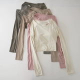 Спортивный лонгслив, демисезонная одежда для йоги для спортзала, в обтяжку, красивая спина, для бега