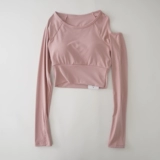 Спортивный лонгслив, демисезонная одежда для йоги для спортзала, в обтяжку, красивая спина, для бега