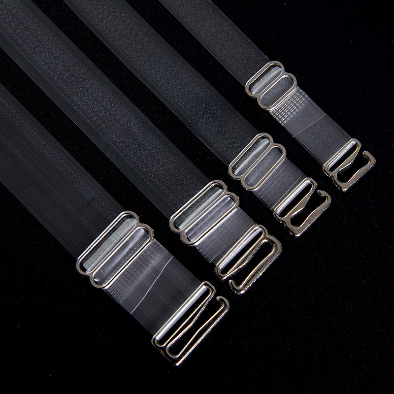 (2 pairs) Steel buckle invisible shoulder strap transparent shoulder strap