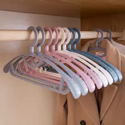 Thickened plastic hangers, wide shoulders, thick non-slip clothes rack, multi-function seamless pants rack