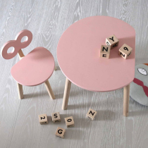 ins solid wood childrens game table and chair Kindergarten home baby learning table and chair set desk toy table