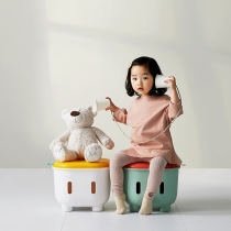 Baby storage stool non-slip seat Childrens chair household foot step small stool toy storage box