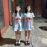 Хэллоуин косплей сияющие близнецы одевать костюм взрослая женская одежда ведьма ужас ведьма Демон