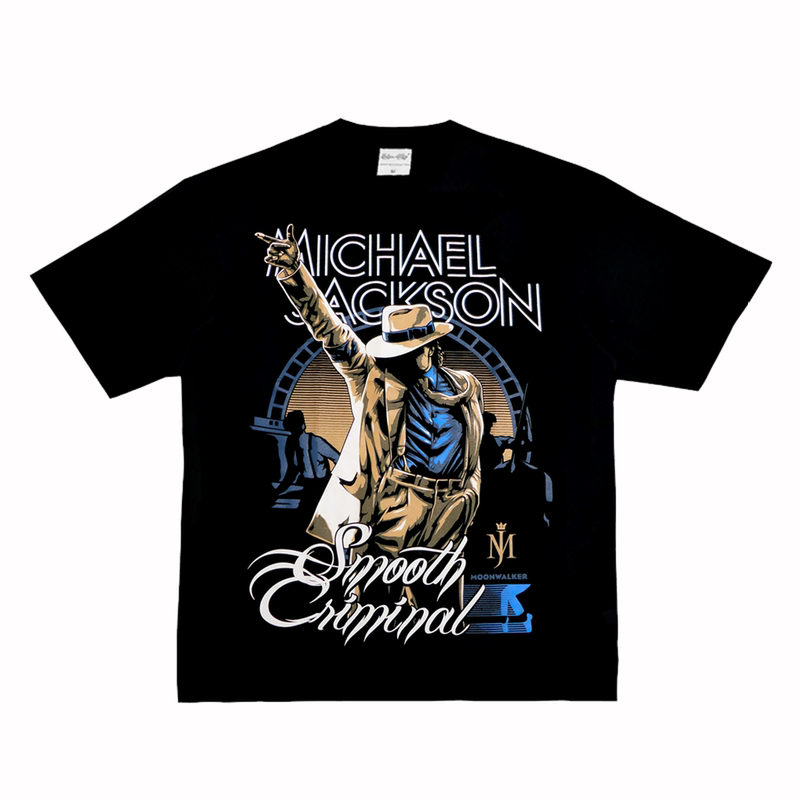 Michael Jackson Michael Jackson Memorial American-Style Short-Sleeved Small Neckline Pure Cotton Inkjet Long-Sleeved T-Shirt