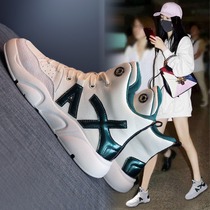 Day Series Big Code High Bunch Shoes Women 2022 Popcorn Autumn Winter Students 100 hitch Han version casual old Daddy shoes genuine leather little white shoes