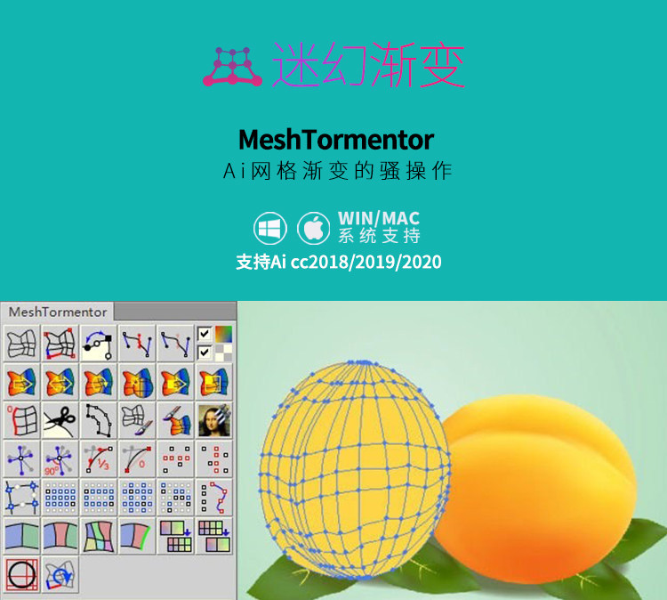 AI插件合集全套标注圆角包装拼版中文版 62款脚本支持CS6~CC 2020   AI脚本全套插件合集辅助线CADtools网格渐变工具Astute Graphics