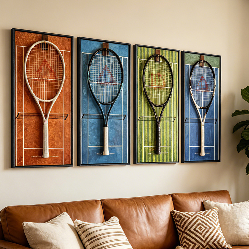 Four Grand Slam Tennis Racket Decorative Picture Frame Tennis Racket Storage Display Wall Hanging Framed Painting Wall Art Bubble Group Four Grand Slam Tennis Racket Decorative Picture Frame Tennis Racket Storage Display Wall Hanging Framed Painting Wall Art Bubble Group
