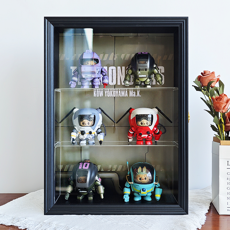 Bubble Mart Labubu Hengshan Hong Ma.K Mecha Blind Box Figure Display Box Storage Box Display Frame Photo Frame