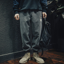 Autumn and winter new trendy brand it neith BIAS casual men corduroy loose bunch feet retro plus size