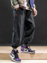 it neith BIAS Tide brand overalls mens toe black jeans straight loose Korean trend Wild