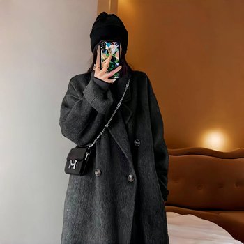 Women's yak velvet korean style high-end and temperamental woolen jacket