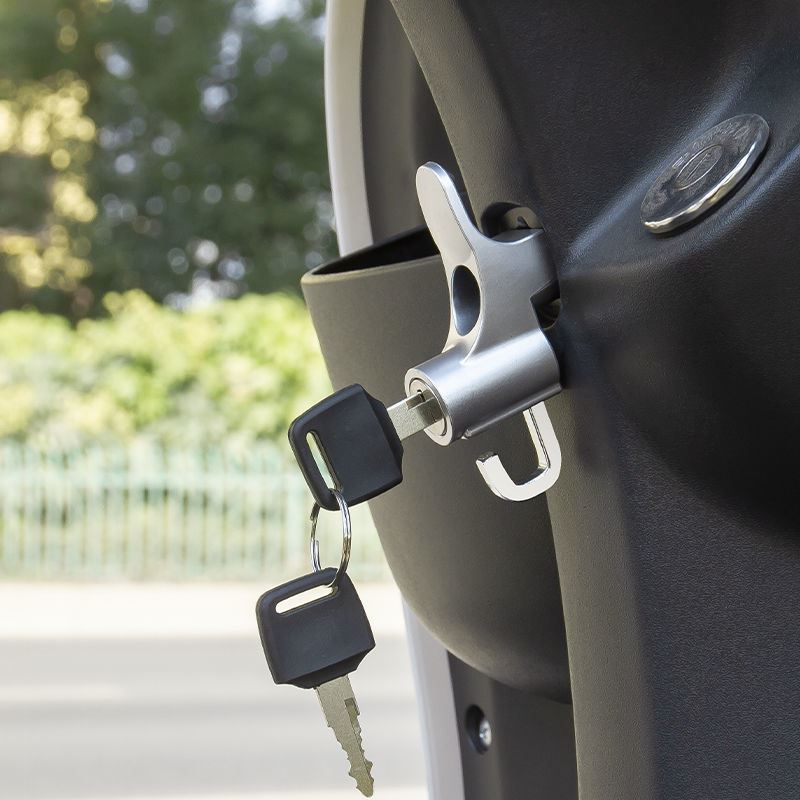 Electric car multifunction front hook key lock armor scooter burglar-proof fixed hook for safety lock