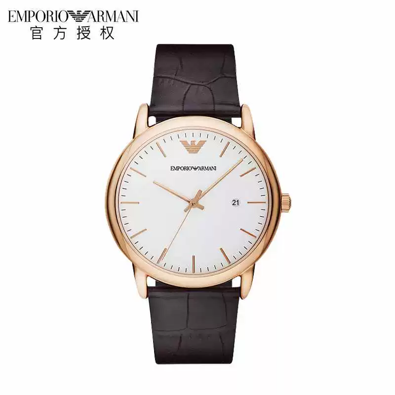 Armani, мужские часы, модный тонкий календарь, кварцевый ремень, простой и элегантный дизайн