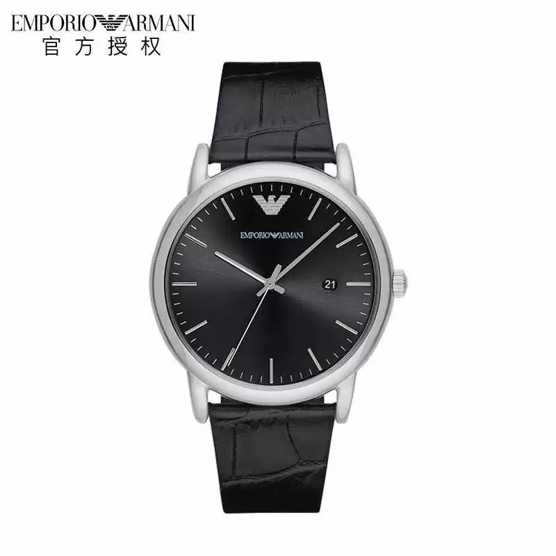 Armani, мужские часы, модный тонкий календарь, кварцевый ремень, простой и элегантный дизайн