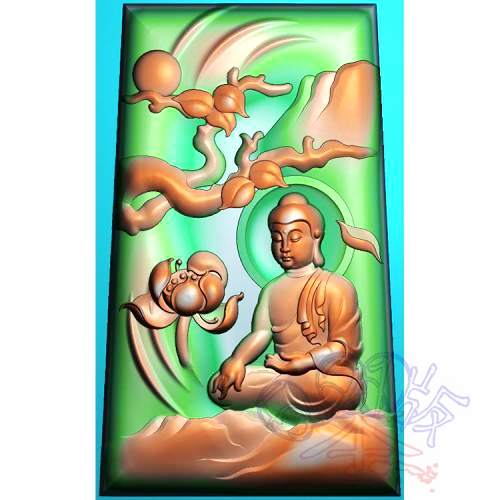 Landscape Lotus Sitting Buddha Lotus epiphany Buddha Buddha Fine Sculpture figure JDP Grey Map Bmp Relief Figu Jade Sculpture