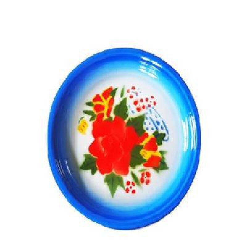 Enamel disc porcelain disc Entrusted Disc colour makeup tray Old Pastry Year Disc Round Tea Tray Old Enamel Pan