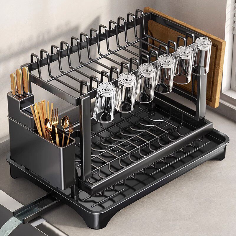A must-have in the kitchen!multifunctional dish storage rack to keep ...
