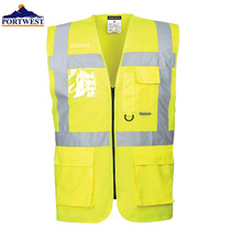 Portwest summer breathable engineering construction yellow high reflective vest vest High visual sanitation night clothes