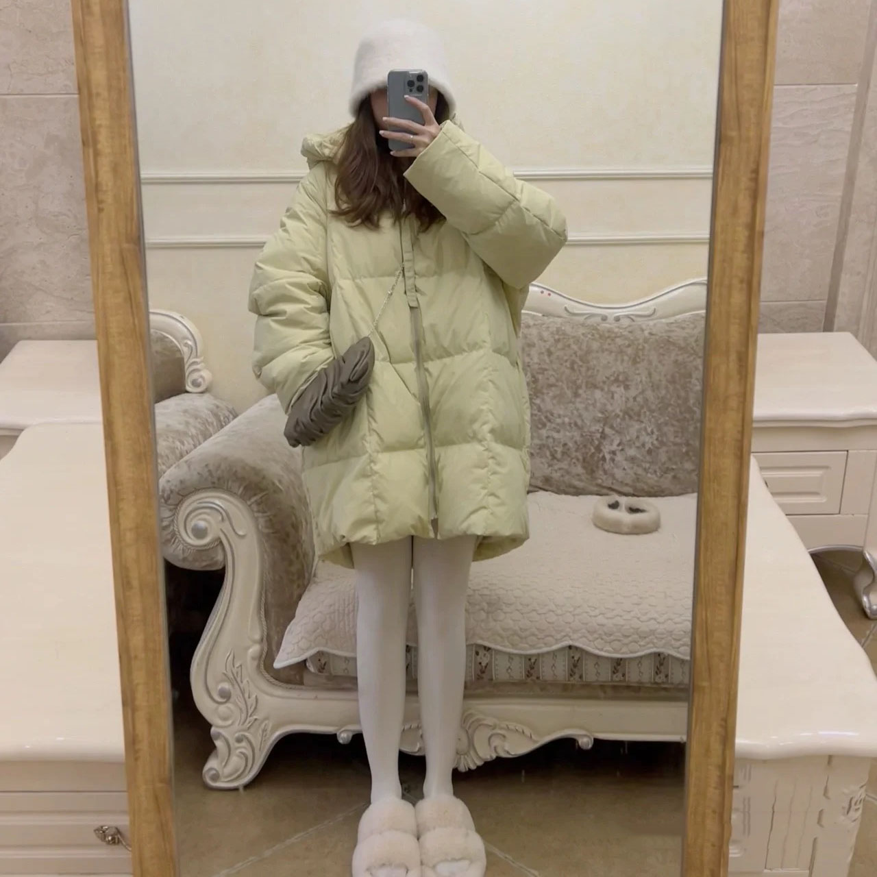 Cotton-padded jacket women's 2021 winter new cotton-padded jacket and bread clothes design sense niche popular trend thickened mid-length version