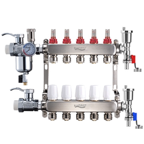 German NAFIRST stainless steel large flow integrated floor heating water distributor geothermal household 304 water distributor water collector