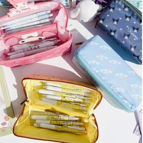 Вместительный и большой пенал, косметичка, мультяшная милая сумка для хранения для школьников