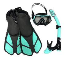Snorkeling Sambo Set Diving Mask Flippers Adjustable Snorkel Three-piece Set Outdoor Sports Diving Equipment