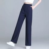 Брендовые штаны, высокая талия, свободный прямой крой