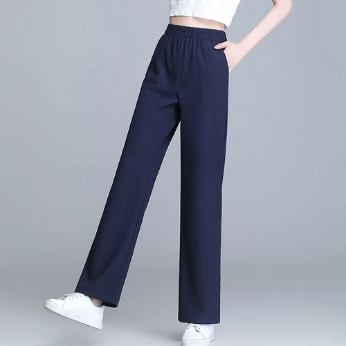 Брендовые штаны, высокая талия, свободный прямой крой